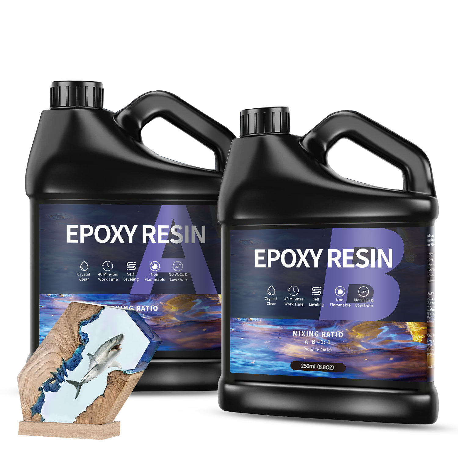 Epoxy Resin Ab - 500 جرام/1000 جرام AB غراء راتنجات