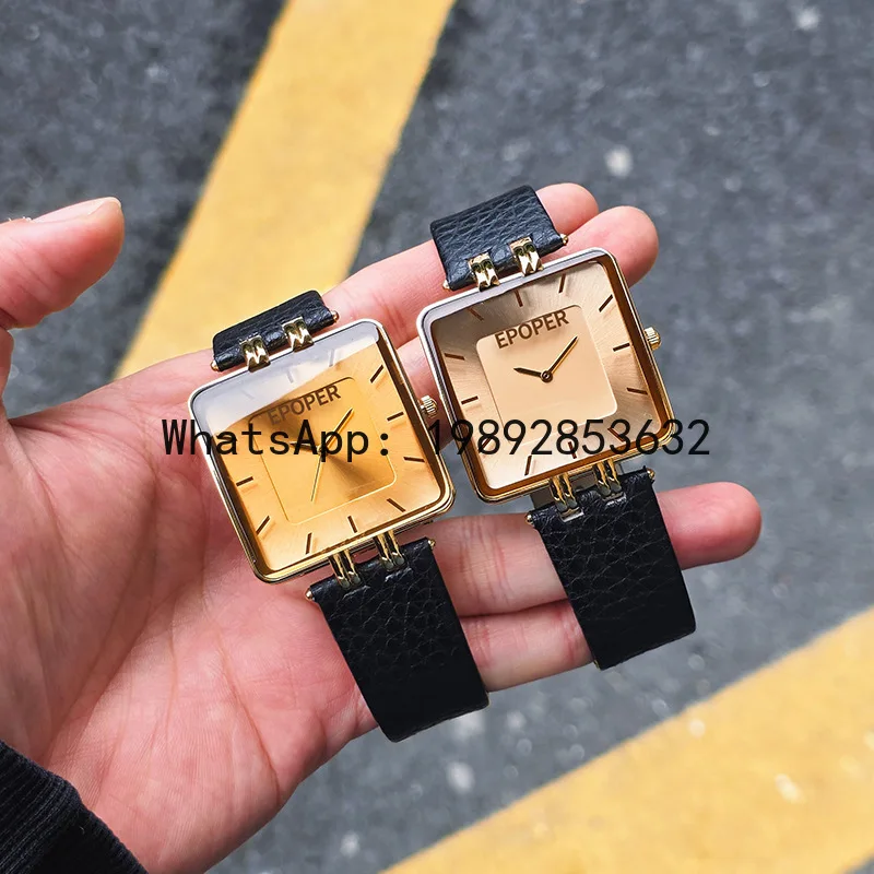 ساعة يد كوارتز مربعة X-14 راقي - مراجعة Resin Art Watch وسعره