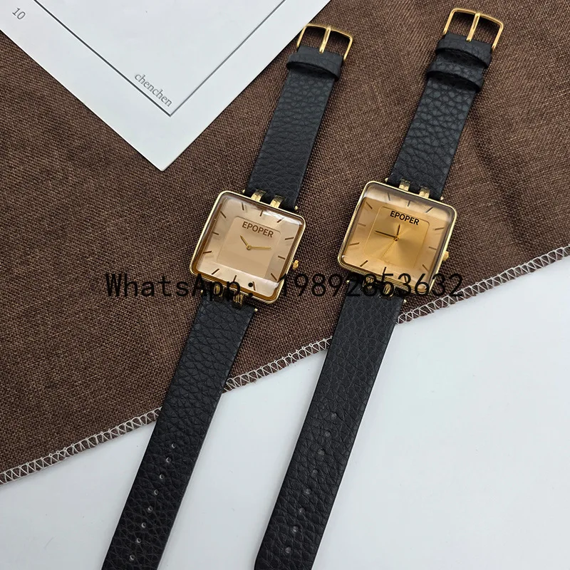 ساعة يد كوارتز مربعة X-14 راقي - مراجعة Resin Art Watch وسعره